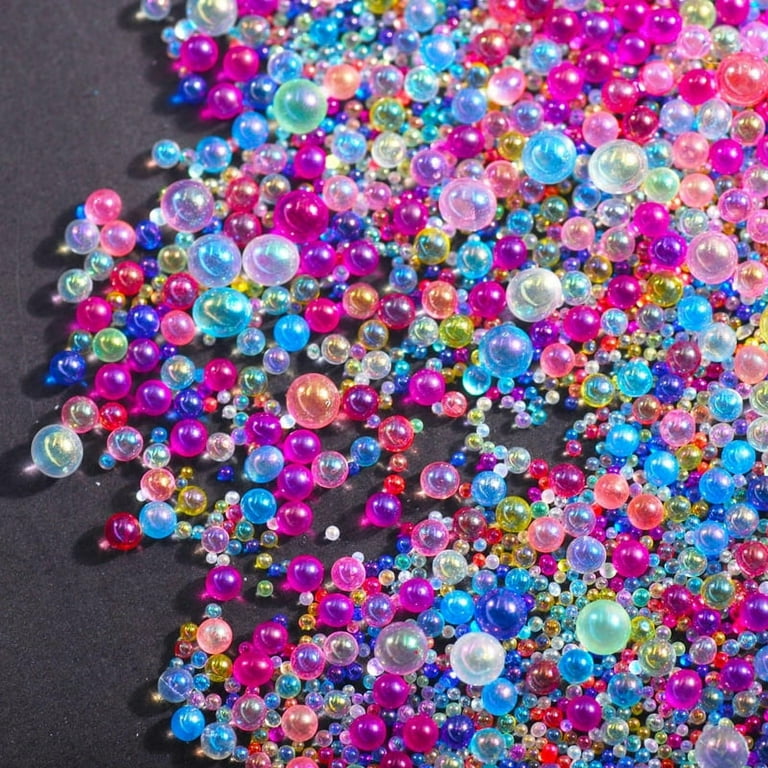 GENEMA UV Resin Bubble Beads Water Droplet Bubble Beads Magical Water Droplets AB Miniature Bead Resin Inclusion 1mm to 3mm