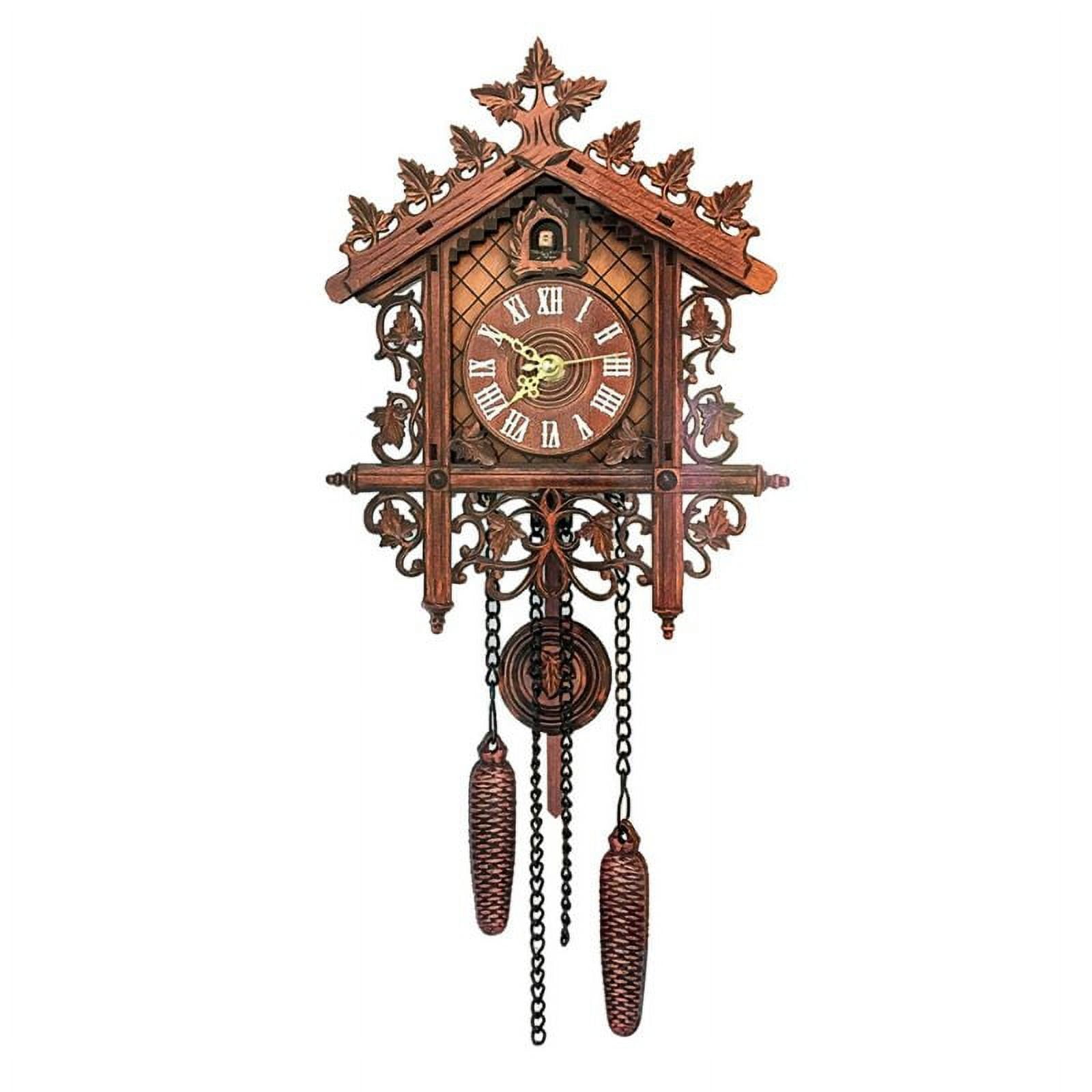 GENEMA Vintage Wooden Hanging Cuckoo Wall Clock for Living Room Home ...