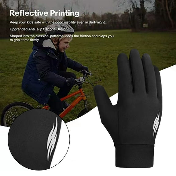GENEMA Winter Gloves for Boys and Girls, Warm, Soft, Touchscreen, Non-slip Gloves