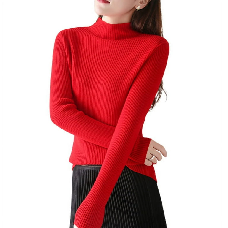 Vertical clearance striped turtleneck