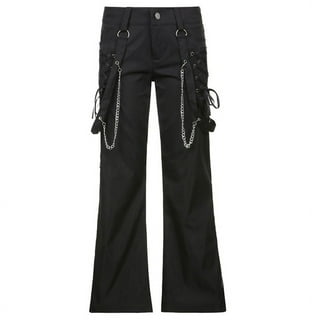 【THEAIRTOWN】Diagonal Zipper Big Pocket Wide Pants ★ YYDGH Women's Polka Dot Palazzo Pants High Waisted Wide Leg