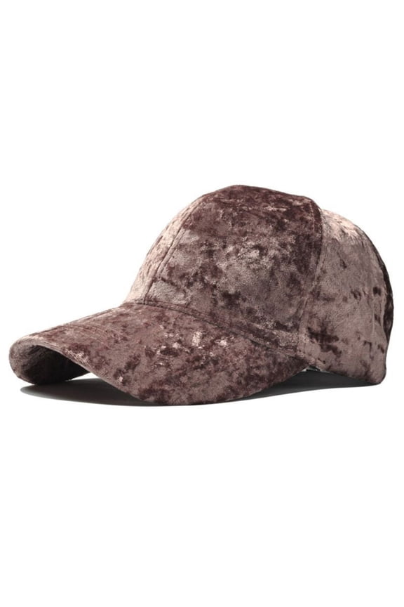 Women Men Winter Faux Velvet Baseball Cap Shiny Solid Color Hip Hop Snapback Hat