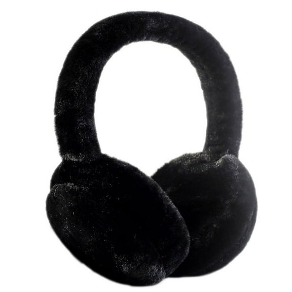 GENEMA Women Men Winter Warm Cute Faux Furry Earmuffs Headband Outdoor Windproof Solid Color Foldable Fluffy Ear Covers Warmers Hair Hoop