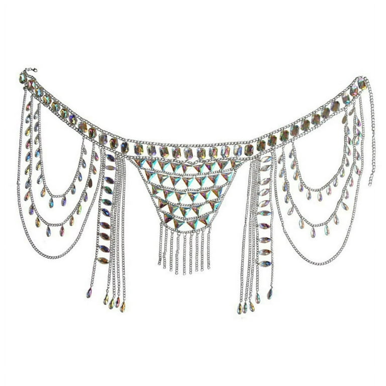 Tassel Bra Halter Crop Top Coins Body Chain Jewelry Women Bohemian Fashion  Gift