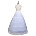 thumbnail image 1 of GENEMA Women's Crinoline Petticoat White 4-Hoop Skirt Floor Length Ball Gown Slips, 1 of 11