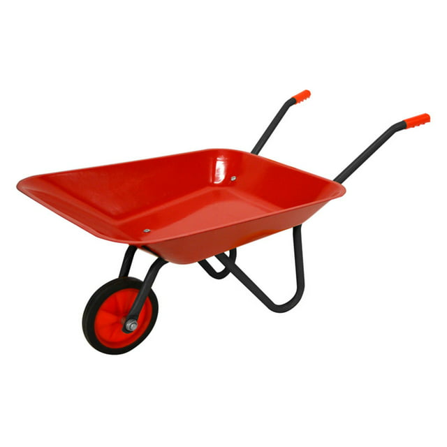 GENER8 Children's Red Metal Wheelbarrow - For ages 6 Years and up.