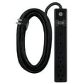 thumbnail image 1 of GENERAL ELECTRIC 12-ft 6-Outlet Power Strip with Surge Protection, Grounded Plug, Black, 45192, 1 of 6