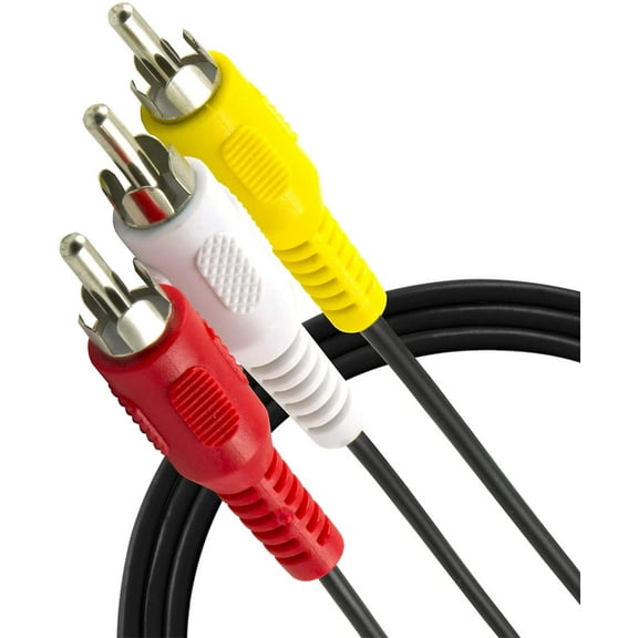 GE 6 ft Composite Audio/Video Cable, 4pk, 63536