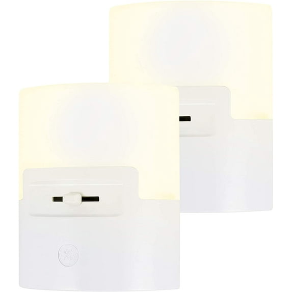 GENERAL ELECTRIC Automatic LED Cool White Night Lights, 2 Count