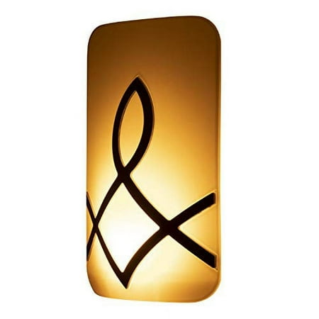GE - Sleeplite Dusk-To-Dawn Dimmable LED Amber Night Light - White/Brown