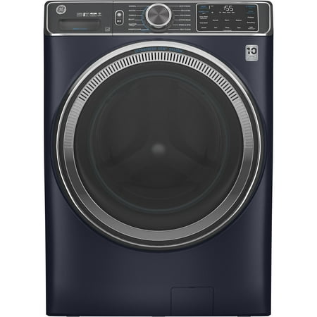 GE - 5.0 Cu Ft High-Efficiency Stackable Smart Front Load Washer w/UltraFresh Vent, Microban Antimicrobial & 1-Step Wash+Dry - Sapphire Blue