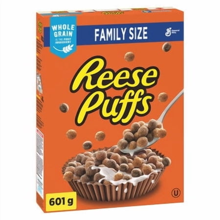 Reese Puffs Chocolate, Peanut Butter Cereal, 601g/21.2oz. (Imported from Canada)
