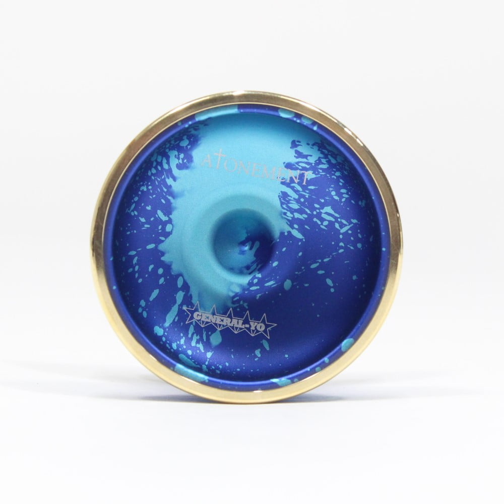GENERAL-YO Atonement Yo-Yo - Brass Ring YoYo (Blue Acidwash)