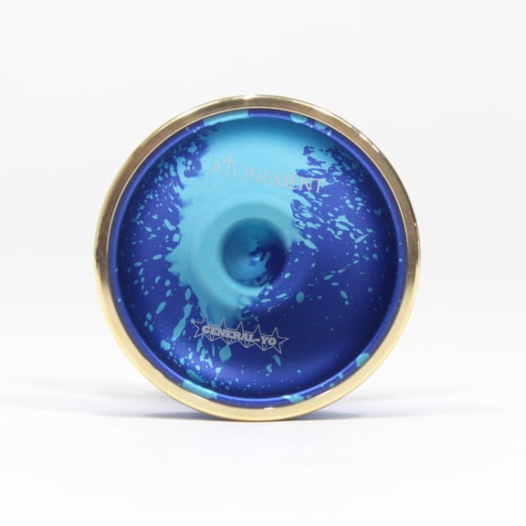 GENERAL-YO Atonement Yo-Yo - Brass Ring YoYo (Blue Acidwash)