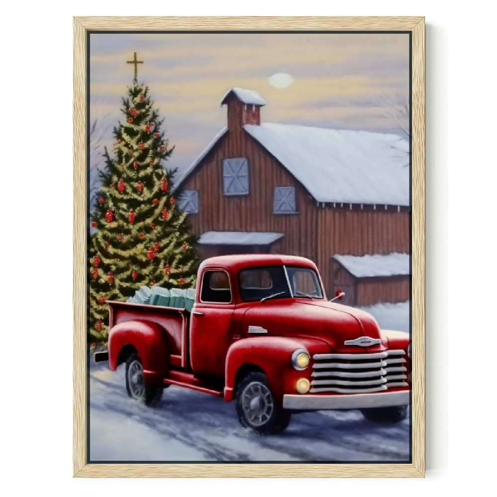 GENERALS 12x16 Inch Framed Christmas Lighted Canvas Wall Art Prints