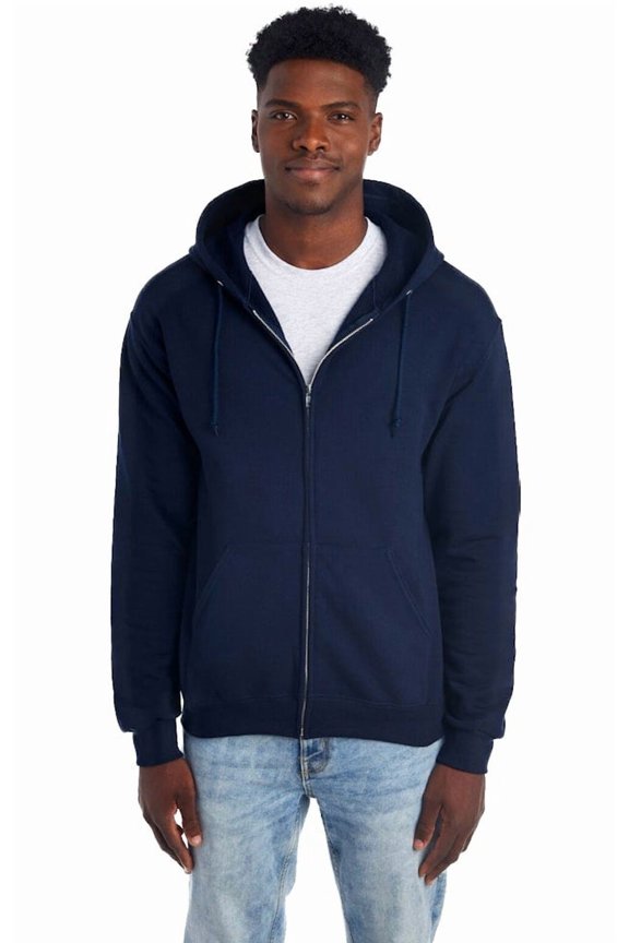 NORTH POLE AND MORE, UNISEX FLEECE FULL-ZIP HOODIE - SIZE: 2XL - BLACK
