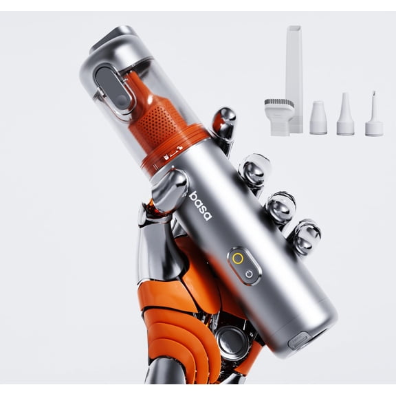 GENERIC POCKET CAR VACUUM, CORDLESS 50 MINS RUNTIME, 17000PA, 2.5H, M3 - SILVER