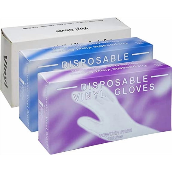 GENERIC POWDER FREE LATEX FREE DISPOSABLE VINYL GLOVES SIZE LARGE - CLEAR