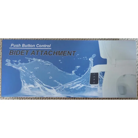 GENERIC PUSH BUTTON CONTROL BIDET ATTACHMENT - WHITE