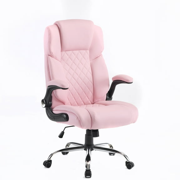 GENESIS Stylish Comfortable Office Desk Chair, Customer Rolling Seat, Butterfly mechanism Adjustable Height Perfect for Office, Conference Room, Reception, Waiting Area, Pink