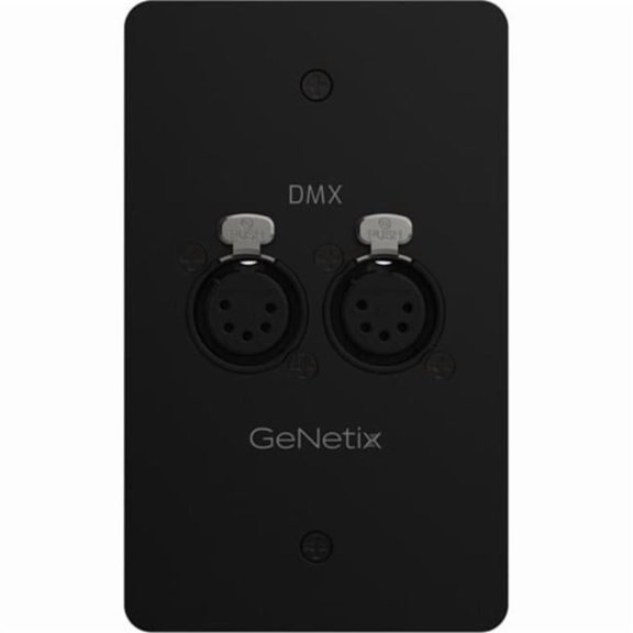 Chauvet & Sons GENETIXDMXWALLDFUS Dual-Port Female Connector Passthrough Wall Plate