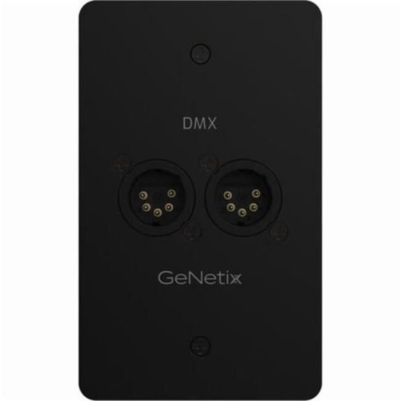 Chauvet & Sons GENETIXDMXWALLDMUS Dual-Port, Male Connector Passthrough Wall Plate