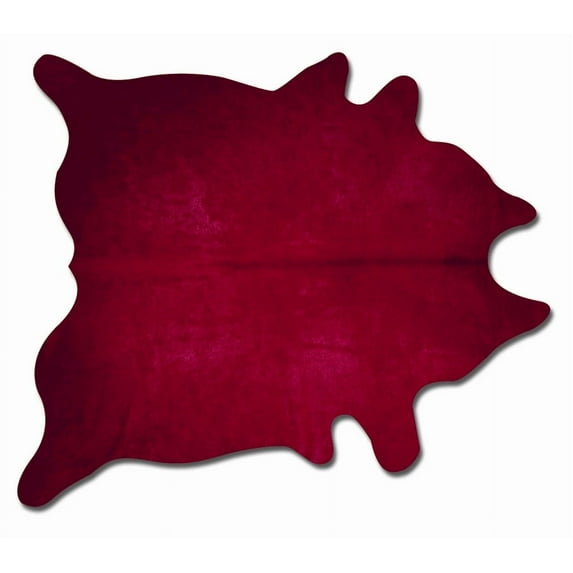 GENEVA 6' X 7' COWHIDE RUG - BURGUNDY