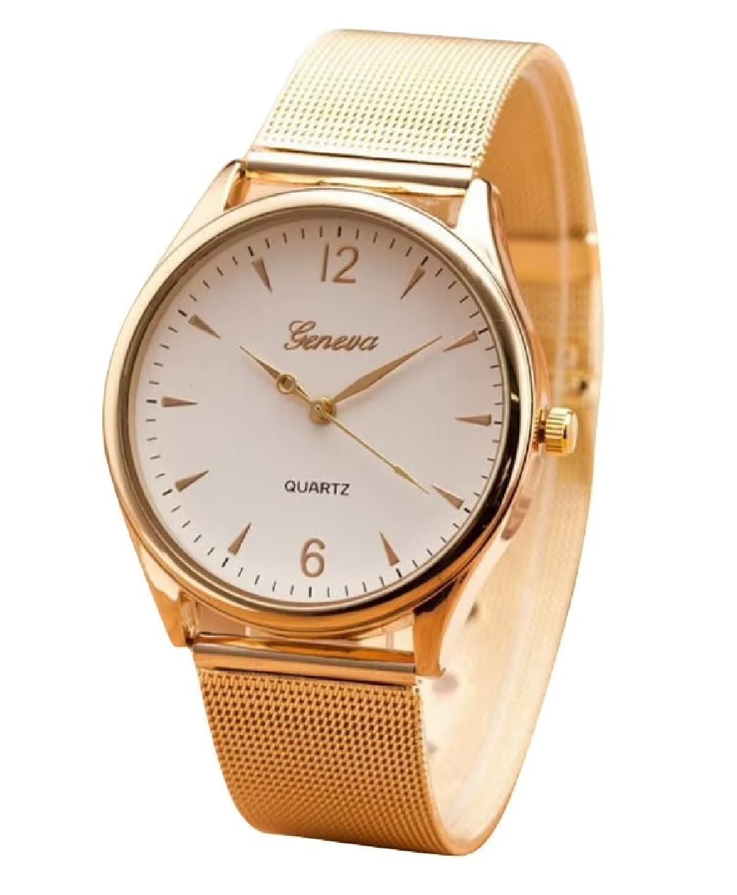 GENEVA Classic Luxury Collection Golden Gold Colour 40mm White