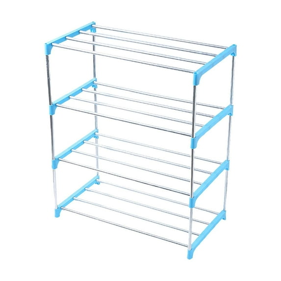 Stackable Small Shoe Rack, Entryway, Hallway and Closet Space Saving Storage and Organization (3-Tier, White)