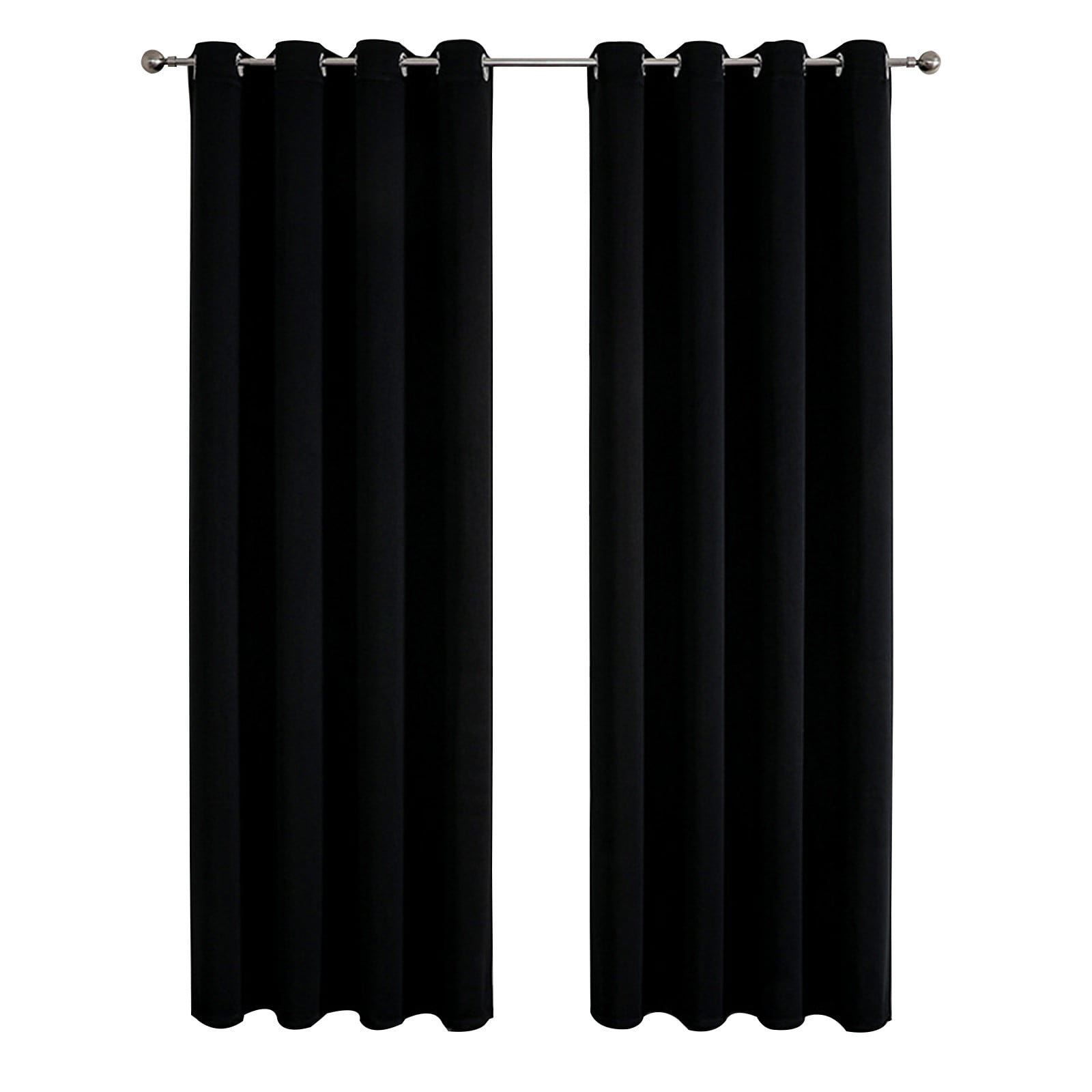 Blackout Curtains - Damask Pattern Thermal Insulated, 100% Light Blocking, Grommet Top