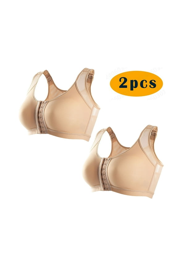 Bras for Women 2PC Front Closure Compression Bras For Women High Impact Sports Stay-in-Place
