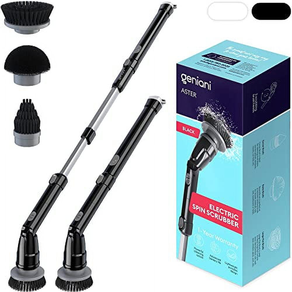  KGDJS Electric Spin Scrubber, 360 Cordless Shower Scrubber,  Electric Spin Cleaner with 4 Replaceable Shower Cleaning Brush Heads and 1  Extension Arm for Tub, Tile, Kitchen, Bathroom : Health & Household