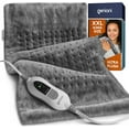 thumbnail image 1 of Geniani XXL Heating Pad for Back & Cramps Relief – Heat Pad with Auto Shut Off, Ultra-Soft Machine Washable Fabric for Full-Body Comfort (18"×26", Navy Gray), 1 of 10
