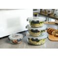 thumbnail image 1 of GENICOOK 8pc Round Borosilicate Glass Container with Vented Lid Set, Microwavable, Dark Grey, 1 of 2