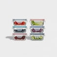 thumbnail image 1 of GENICOOK Borosilicate Glass Small Baby-Size Meal and Food Storage Containers, Rectangular Shape - 12 pc Set (6 Containers - 6 Matching Lids), 1 of 4