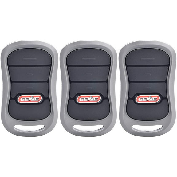 Genie 3-Button Garage Door Opener Remote G3T-R With Intellicode - Controls Up To 3 Doors - 3 Pack