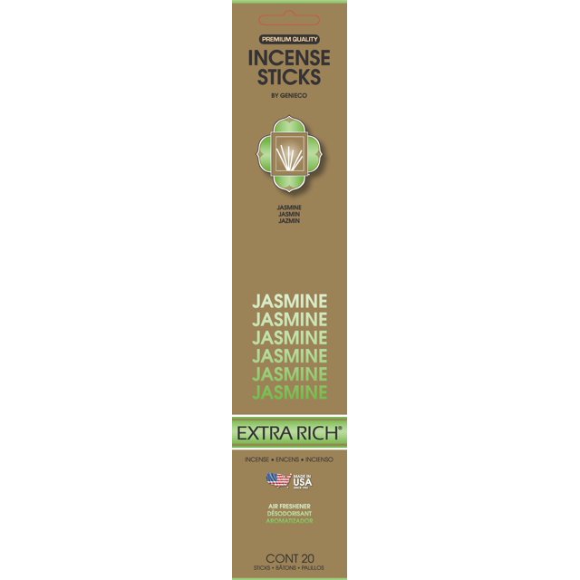GENIECO Extra Rich Jasmine Incense Sticks20 Ct