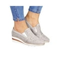 thumbnail image 1 of GENILU Ladies Casual Lightweight Low Top Loafers Daily Breathable Comfortable Rhinestone Wedges, 1 of 2