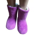 thumbnail image 1 of GENILU Ladies Mens Slipper Boots Faux Fur Lined Winter Warm Thermal Ankle Bootie Shoes, 1 of 3