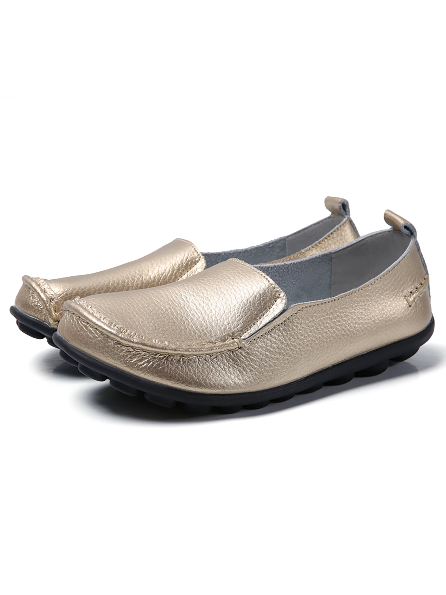GENILU Loafers for Women Comfortable Slip On Dress Shoes Casual Leather ...