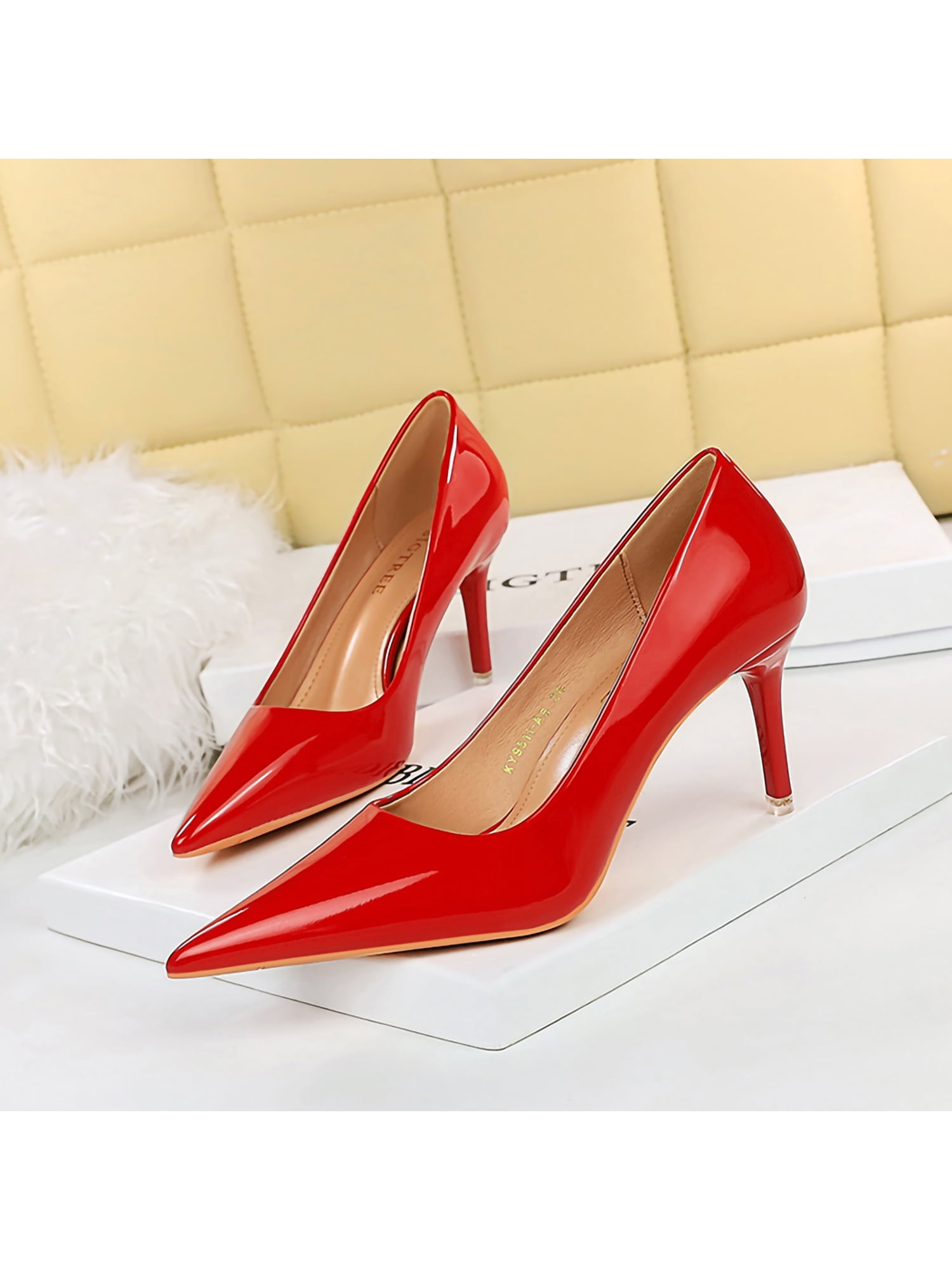Shop Generic （Red）Women's Shoes Heeled Pumps Stiletto Heels Pointed Toe  Elegant Wedding Dress Office High for Men Big Size on Offer DON Online |  Jumia Ghana