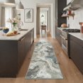 thumbnail image 1 of GENIMO 2' x 6' Runner Rug, Machine Washable Non Slip Low Pile Hallway Runner Rug for Kitchen Laundry Room, Muted Abstract, Blue Gray, 1 of 6