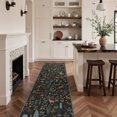 thumbnail image 1 of GENIMO 2' x 6' Wildlife Inspired Animal Print Runner Rug, Machine Washable Non Slip Low Pile Hallway Runner Rug for Kitchen Laundry Room, Deep Teal, 1 of 6