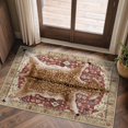 thumbnail image 1 of GENIMO 2'x3' Area Rug for Entryway, Machine Washable Non Slip Low Pile Indoor Door Mat for Front Door Kitchen Bathroom, Contemporary Animal Print, Dusty Red, 1 of 7