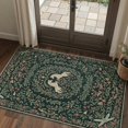 thumbnail image 1 of GENIMO 2'x3' Area Rug for Entryway, Machine Washable Non Slip Low Pile Indoor Door Mat for Front Door Kitchen Bathroom, Contemporary Animal Print, Forest Green, 1 of 7