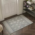 thumbnail image 1 of GENIMO 2'x3' Boho Area Rug, Machine Washable Non Slip Low Pile Rug for Entryway Front Door Kitchen Bathroom, Dusty Gray, 1 of 6
