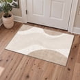 thumbnail image 1 of GENIMO 2'x3' Entryway Rug, Machine Washable Non Slip Low Pile Area Rug for Front Door Kitchen Bathroom, Minimal Abstract, OCHREPULSE, 1 of 7
