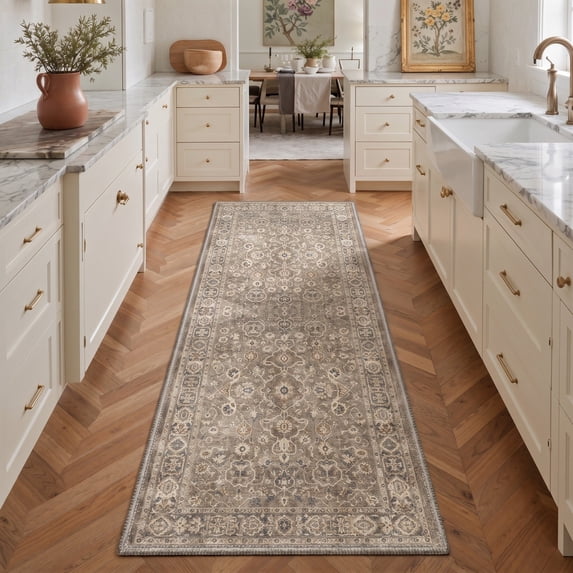 Check Rug Hallway GENIMO 2'x6' Runner Rug, Machine Washable Non Slip Low Pile Hallway ...