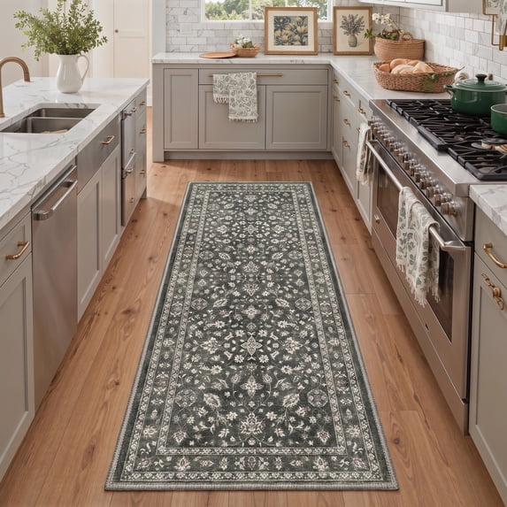 Check Rug Hallway GENIMO 2'x6' Runner Rug, Machine Washable Non Slip Low Pile Hallway ...