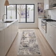 thumbnail image 1 of GENIMO 2'x7' Runner Rug, Machine Washable Non Slip Low Pile Hallway Runner Rug for Kitchen Laundry Room, Artistic Abstract, Amethyst Gray, 1 of 5